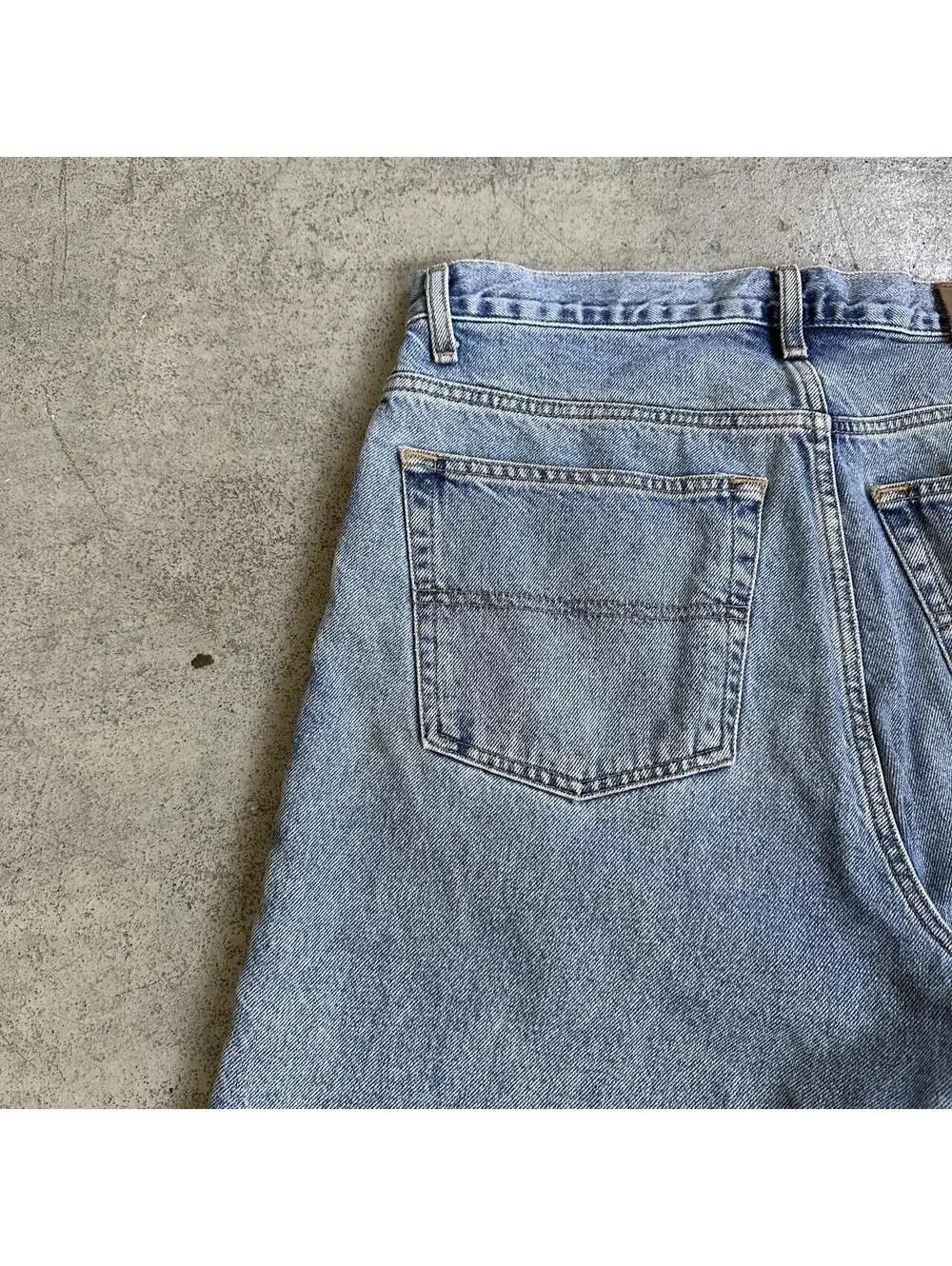 Vintage Y2K Tommy Hilfiger Blue Carpenter Baggy Denim Jeans Shorts Jorts